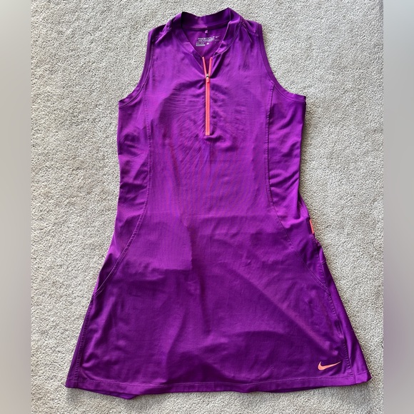 Nike Dresses & Skirts - Nike Purple Golf dress with Orange Detail